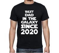 Homme Tee-Shirt Le Meilleur Père De La Galaxie Depuis 2020 - Best Dad In The Galaxy Since 2020 - 4 Ans T-Shirt Graphique Idée Cadeau 4e Anniversaire Vintage Année 2020 Nouveauté