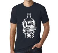 Homme Tee-Shirt Le Pécheur Originel Depuis 1963 - The Original Sinner Since 1963 - 61 Ans T-Shirt Graphique Idée Cadeau 61e Anniversaire Vintage Année 1963 Nouveauté