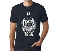 Homme Tee-Shirt Le Pécheur Originel Depuis 1966 - The Original Sinner Since 1966 - 60 Ans T-Shirt Graphique Idée Cadeau 60e Anniversaire Vintage Année 1966 Nouveauté Marine XS