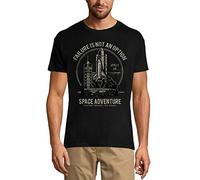Homme Tee-Shirt L'Échec n'est Pas Une Option - L'Aventure Spatiale - Failure is Not an Option - Space Adventure - T-Shirt Graphique Éco-Responsable Vintage Cadeau Nouveauté Noir Profond M