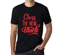 Homme Tee-Shirt Les Échecs sont Le Nouveau Noir - Chess is The New Black - T-Shirt Graphique Éco-Responsable Vintage Cadeau Nouveauté Noir Profond M