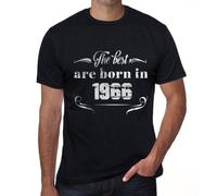 Homme Tee-Shirt Les Meilleurs Sont Nés En 1966 - The Best Are Born In 1966 - 58 Ans T-Shirt Graphique Idée Cadeau 58e Anniversaire Vintage Année 1966 Nouveauté