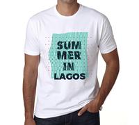Homme Tee-Shirt L'été À Lagos - Summer In Lagos - T-Shirt Graphique Éco-Responsable Vintage Cadeau Nouveauté