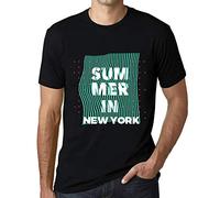 Homme Tee-Shirt L'Été À New York - Summer in New York - T-Shirt Graphique Éco-Responsable Vintage Cadeau Nouveauté Noir Profond XXL