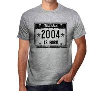 Homme Tee-Shirt L'étoile Est Née En 2004 - The Star Is Born In 2004 - 20 Ans T-Shirt Graphique Idée Cadeau 20e Anniversaire Vintage Année 2004 Nouveauté