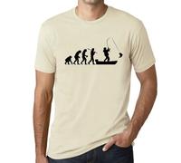 Homme Tee-Shirt L'évolution Du Pêcheur - Evolution Of The Fisherman - T-Shirt Graphique Éco-Responsable Vintage Cadeau Nouveauté
