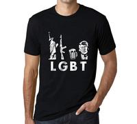 Homme Tee-Shirt Lgbt Liberté Armes À Feu Bière - Lgbt Liberty Guns Beer - T-Shirt Graphique Éco-Responsable Vintage Cadeau Nouveauté