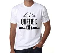 Homme Tee-Shirt Live It Love It Quebec T-Shirt Graphique Éco-Responsable Vintage Cadeau Nouveauté