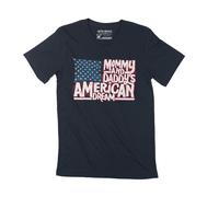 Homme Tee-Shirt Maman Papa Rêve Américain Drapeau Américain - Mommy Daddy American Dream American Flag - T-Shirt Graphique Éco-Responsable Vintage Cadeau Nouveauté