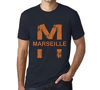 Homme Tee-Shirt Marseille T-Shirt Graphique Éco-Responsable Vintage Cadeau Nouveauté Marine XL