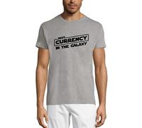 Homme Tee-Shirt Meilleure Monnaie Bitcoin Dans La Galaxie - Crypto-Monnaie - Best Bitcoin Currency In The Galaxy Traders Quote - Crypto - T-Shirt Graphique Éco-Responsable Vintage Cadeau Nouveauté