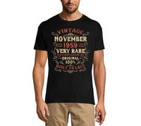 Homme Tee-Shirt Millésime Novembre 1959 - 62e - November 1959 Vintage - 62nd - 62 Ans T-Shirt Graphique Idée Cadeau 62e Anniversaire Vintage Année 1962 Nouveauté