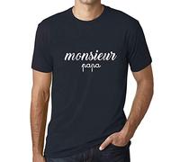 Homme Tee-Shirt Monsieur Papa T-Shirt Graphique Éco-Responsable Vintage Cadeau Nouveauté Marine L