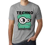 Homme Tee-Shirt Monstre Techno - Techno Monster - T-Shirt Graphique Éco-Responsable Vintage Cadeau Nouveauté