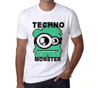 Homme Tee-Shirt Monstre Techno - Techno Monster - T-Shirt Graphique Éco-Responsable Vintage Cadeau Nouveauté