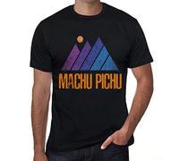 Homme Tee-Shirt Montagne Machu Pichu - Mountain Machu Pichu - T-Shirt Graphique Éco-Responsable Vintage Cadeau Nouveauté Noir Profond L