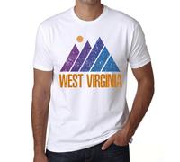 Homme Tee-Shirt Montagne Ouest Virginie - Mountain West Virginia - T-Shirt Graphique Éco-Responsable Vintage Cadeau Nouveauté
