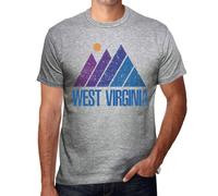 Homme Tee-Shirt Montagne Ouest Virginie - Mountain West Virginia - T-Shirt Graphique Éco-Responsable Vintage Cadeau Nouveauté