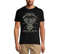 Homme Tee-Shirt Motos À Moteur Personnalisé - Rouler Vite Ou Mourir - Custom Engine Motorcycle - Ride Fast Or Die - T-Shirt Graphique Éco-Responsable Vintage Cadeau Nouveauté