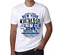 Homme Tee-Shirt New York en 2044 - New York Made in 2044 - T-Shirt Vintage Cadeau Nouveauté Blanc L