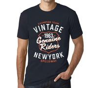 Homme Tee-Shirt New York Genuine Riders 1963 61 Ans T-Shirt Graphique Idée Cadeau 61e Anniversaire Vintage Année 1963 Nouveauté
