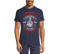 Homme Tee-Shirt Nous Pompiers - Nous Courons Vers Les Flammes 1897 - Drapeau Américain - Us Firefighter - We Run Towards The Flames 1897 - American Flag - T-Shirt Vintage Cadeau Nouveauté