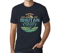 Homme Tee-Shirt - Outdoor Adventure, Wilderness, Mountain Explorer Bhutan - T-Shirt Graphique Éco-Responsable Vintage Cadeau Nouveauté