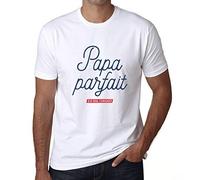 Homme Tee-Shirt Papa Parfait Le Seul L'unique T-Shirt Graphique Éco-Responsable Vintage Cadeau Nouveauté Blanc L