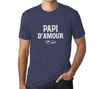 Homme Tee-Shirt Papi d'amour T-Shirt Graphique Éco-Responsable Vintage Cadeau Nouveauté Denim XL
