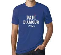Homme Tee-Shirt Papi d'amour T-Shirt Graphique Éco-Responsable Vintage Cadeau Nouveauté Royal L