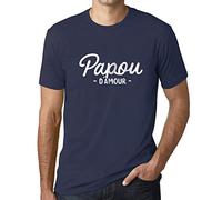 Homme Tee-Shirt Papou d'amour T-Shirt Graphique Éco-Responsable Vintage Cadeau Nouveauté French Marine L
