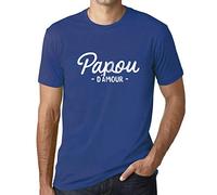 Homme Tee-Shirt Papou d'amour T-Shirt Graphique Éco-Responsable Vintage Cadeau Nouveauté Royal M