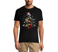 Homme Tee-Shirt Pêche De Noël Pêcheur D'Arbres De Noël - Christmas Fishing Christmas Tree Fisherman - T-Shirt Graphique Éco-Responsable Vintage Cadeau Nouveauté Noir Profond 5XL