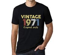 Homme Tee-Shirt Pièces d'origine 1971 - Original Parts 1971 - 55 Ans T-Shirt Graphique Idée Cadeau 55e Anniversaire Vintage Année 1971 Nouveauté Noir Profond XL