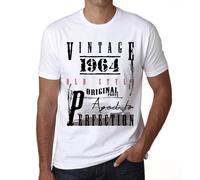 Homme Tee-Shirt Pièces D'origine Vieillies À La Perfection 1964 - Original Parts Aged To Perfection 1964 - 60 Ans T-Shirt Graphique Idée Cadeau 60e Anniversaire Vintage Année 1964 Nouveauté