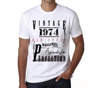 Homme Tee-Shirt Pièces D'origine Vieillies À La Perfection 1974 - Original Parts Aged To Perfection 1974 - 50 Ans T-Shirt Graphique Idée Cadeau 50e Anniversaire Vintage Année 1974 Nouveauté