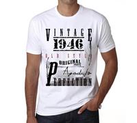 Homme Tee-Shirt Pièces Originales Vieillies À La Perfection 1946 - Original Parts Aged To Perfection 1946 - 78 Ans T-Shirt Graphique Idée Cadeau 78e Anniversaire Vintage Année 1946 Nouveauté