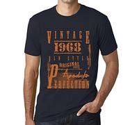 Homme Tee-Shirt Pièces Originales Vieillies À La Perfection 1968 - Original Parts Aged to Perfection 1968 - 57 Ans T-Shirt Graphique Idée Cadeau 57e Anniversaire Vintage Année 1968 Nouveauté Marine