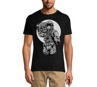 Homme Tee-Shirt Pilote De Chasse Boombox Sur L'épaule Musique - Pilot Fighter Boombox On Shoulder Music - T-Shirt Graphique Éco-Responsable Vintage Cadeau Nouveauté