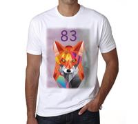 Homme Tee-Shirt Renard Géométrique 83 - Geometric Fox 83 - 83 Ans T-Shirt Graphique Idée Cadeau 83e Anniversaire Vintage Année 1941 Nouveauté