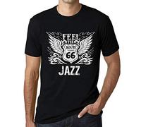 Homme Tee-Shirt Ressentez Le Jazz - Feel The Jazz - T-Shirt Graphique Éco-Responsable Vintage Cadeau Nouveauté Noir Profond L