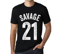Homme Tee-Shirt Savage 21 21 Ans T-Shirt Graphique Idée Cadeau 21e Anniversaire Vintage Année 2003 Nouveauté