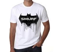 Homme Tee-Shirt Schtroumpf Chauve-Souris - Bat Smurf - T-Shirt Graphique Éco-Responsable Vintage Cadeau Nouveauté