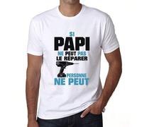 Homme Tee-Shirt Si Papi Ne Peut Pas Le Réparer Personne Ne Peut T-Shirt Graphique Éco-Responsable Vintage Cadeau Nouveauté Vous cherchez un cadeau qui fera de votre grand-père le gars le plus cool du