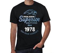 Homme Tee-Shirt - Special Session Goods Since 1978 - 46 Ans T-Shirt Graphique Idée Cadeau 46e Anniversaire Vintage Année 1978 Nouveauté Noir Profond L