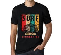 Homme Tee-Shirt Surf D'été À Gênes - Summer Time Surf In Genoa - T-Shirt Graphique Éco-Responsable Vintage Cadeau Nouveauté