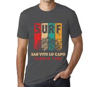 Homme Tee-Shirt Surf D'été À San Vito Lo Capo - Summer Time Surf In San Vito Lo Capo - T-Shirt Graphique Éco-Responsable Vintage Cadeau Nouveauté
