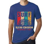 Homme Tee-Shirt Surf D'été Sur L'île De Crozon - Summer Time Surf In Ile De Crozon - T-Shirt Graphique Éco-Responsable Vintage Cadeau Nouveauté