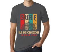 Homme Tee-Shirt Surf D'été Sur L'île De Crozon - Summer Time Surf In Ile De Crozon - T-Shirt Graphique Éco-Responsable Vintage Cadeau Nouveauté