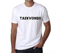 Homme Tee-Shirt Taekwondo T-Shirt Graphique Éco-Responsable Vintage Cadeau Nouveauté Blanc M